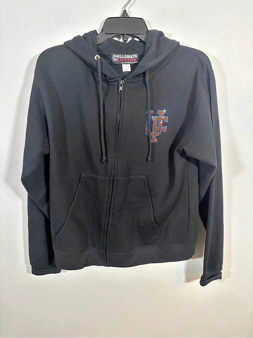 Florida Gators Rhinestone Full Zip Hoodie Black Women’s Medium